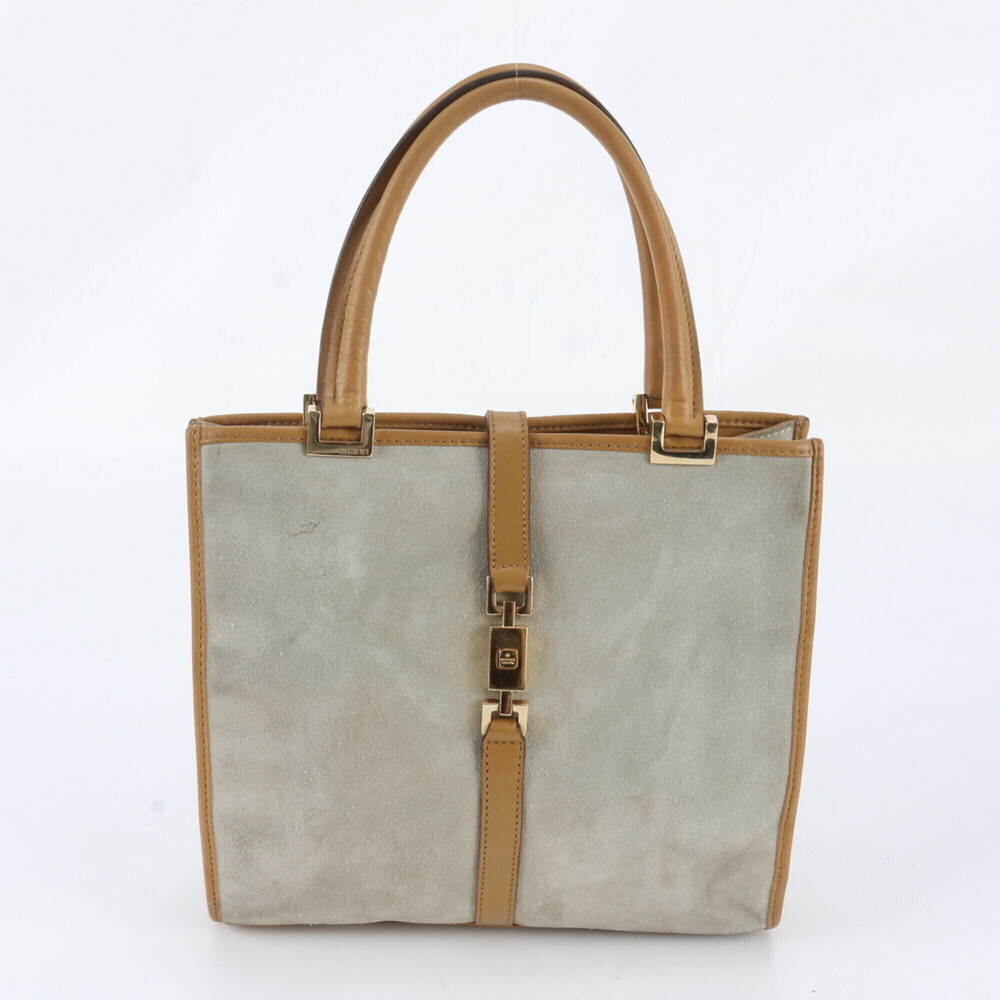 Gucci Jackie 002 1065 Leather Handbag Tote Bag with Gold Hardware for Women